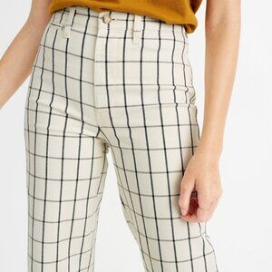 Madewell Slim Emmett Wide-Leg Crop Pants in Windowpane
